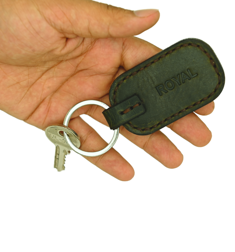 Leather Green Key Chain