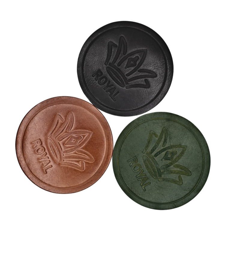 Leather Table Coasters Pack Of 3