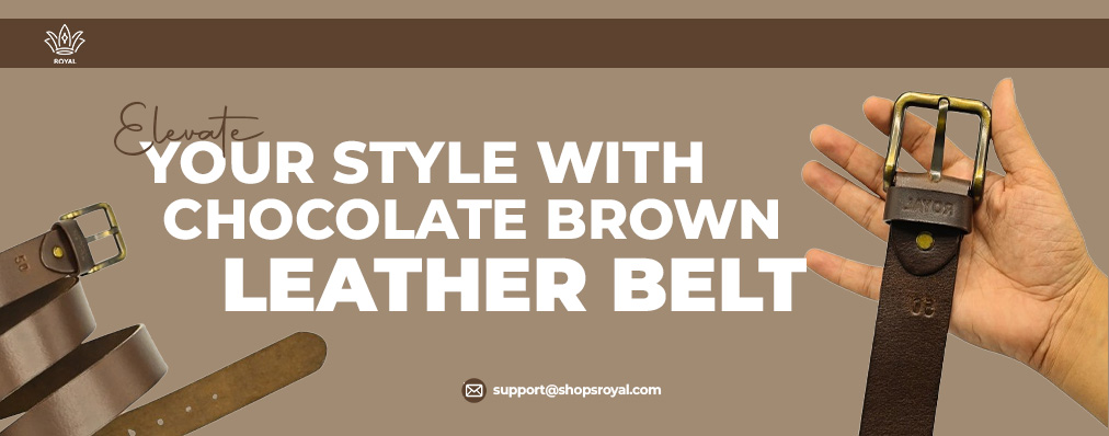 brown leather belt